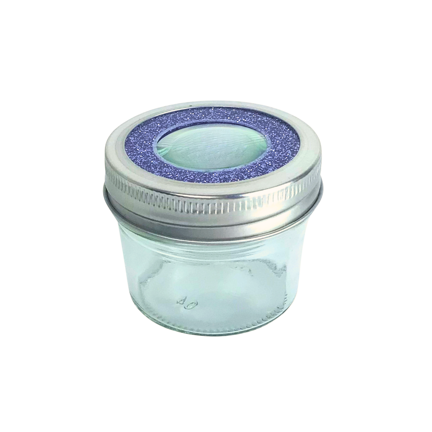 Blue Mason Jar | Magnifying Glass Blue Mason Jar Lids