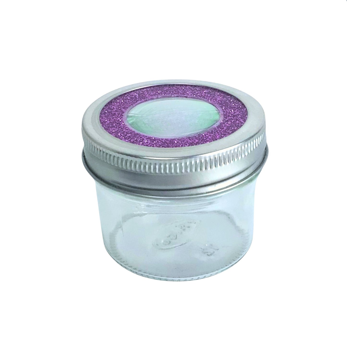 Unlock the beauty of your stash with our purple magnifying jar