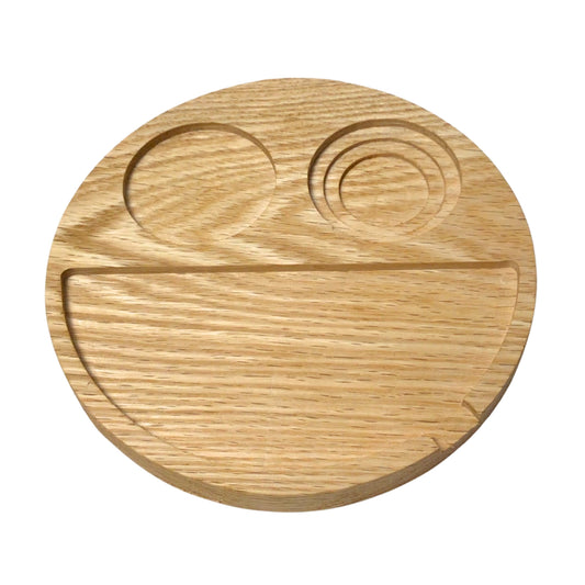 rolling tray that looks like a smiley face. Comes with a magnifying jar an holds a herb grinder